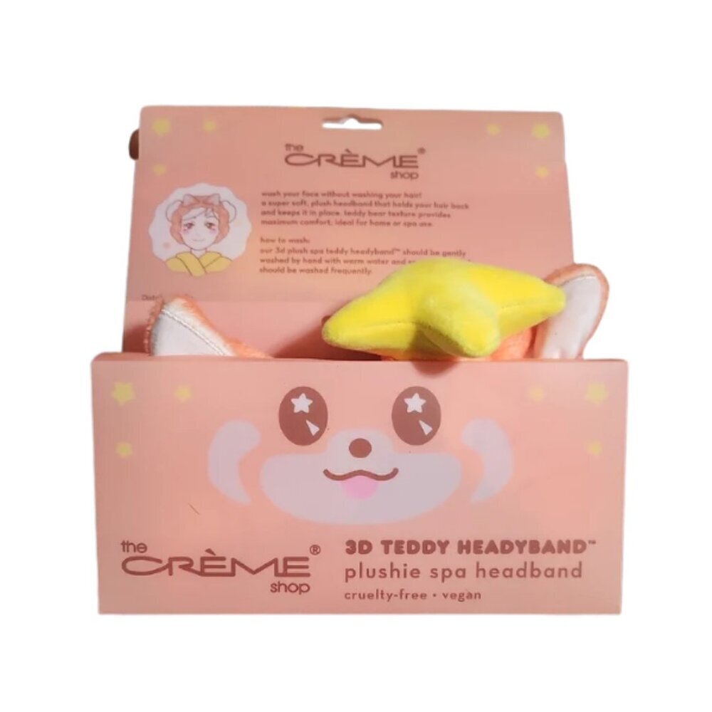 The Crème Shop 3D Teddy Headband Red Panda Plush Spa Makeup Headband